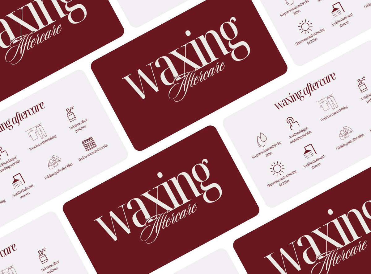 Waxing Aftercare Cards | Waxing Care Card for Clients | Editable Printable Salon Template | Beauty Business Card