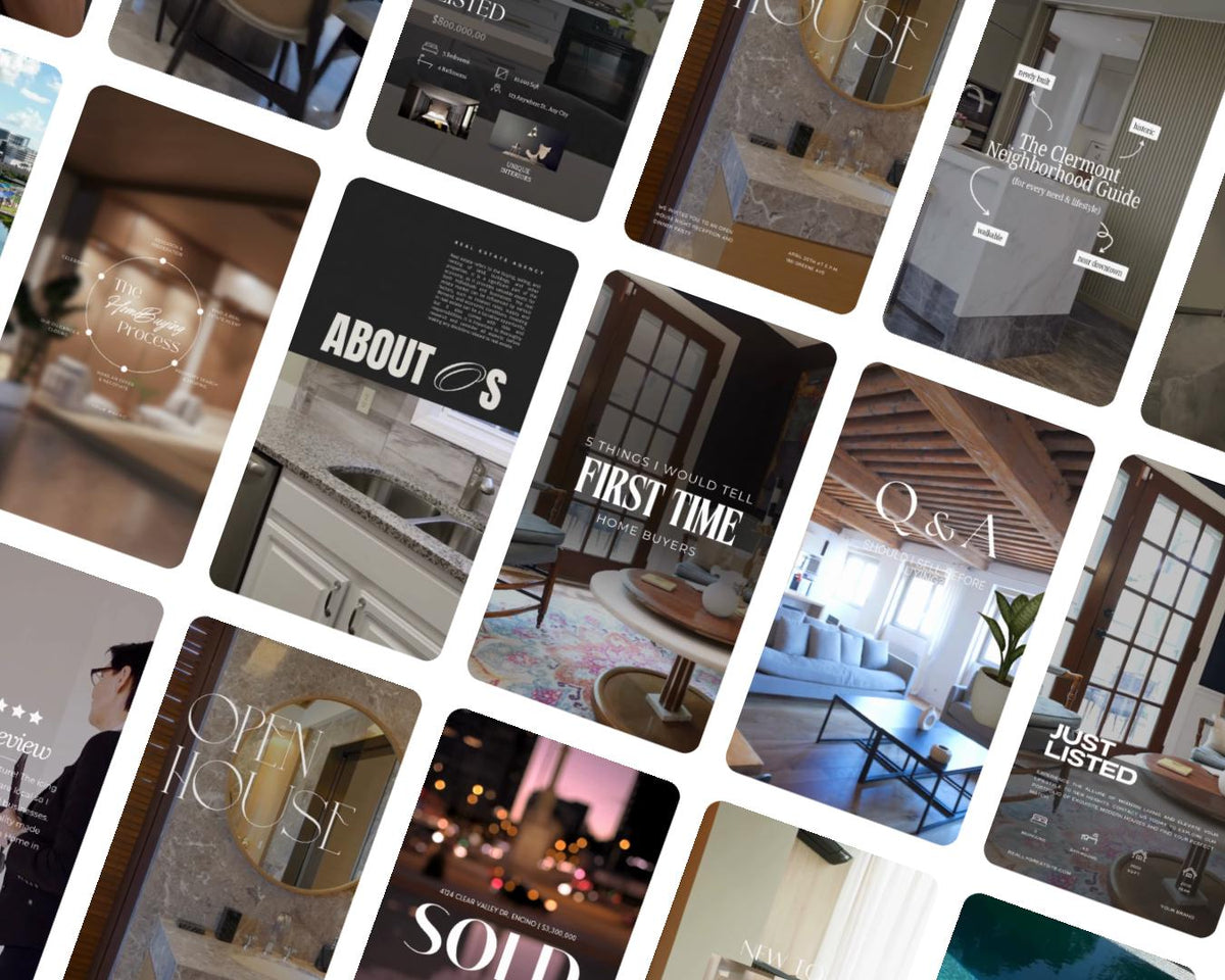 Real Estate Video Reel TikTok Canva Video Reels | Real Estate Social Media | Real Estate Marketing | Instagram Canva Template | Templates