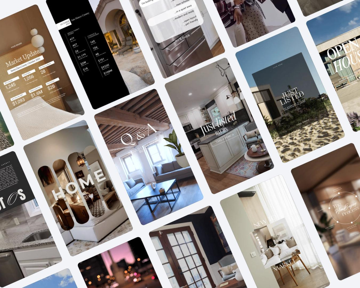 Real Estate Video Reel TikTok Canva Video Reels | Real Estate Social Media | Real Estate Marketing | Instagram Canva Template | Templates