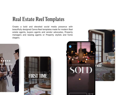 Real Estate Video Reel TikTok Canva Video Reels | Real Estate Social Media | Real Estate Marketing | Instagram Canva Template | Templates