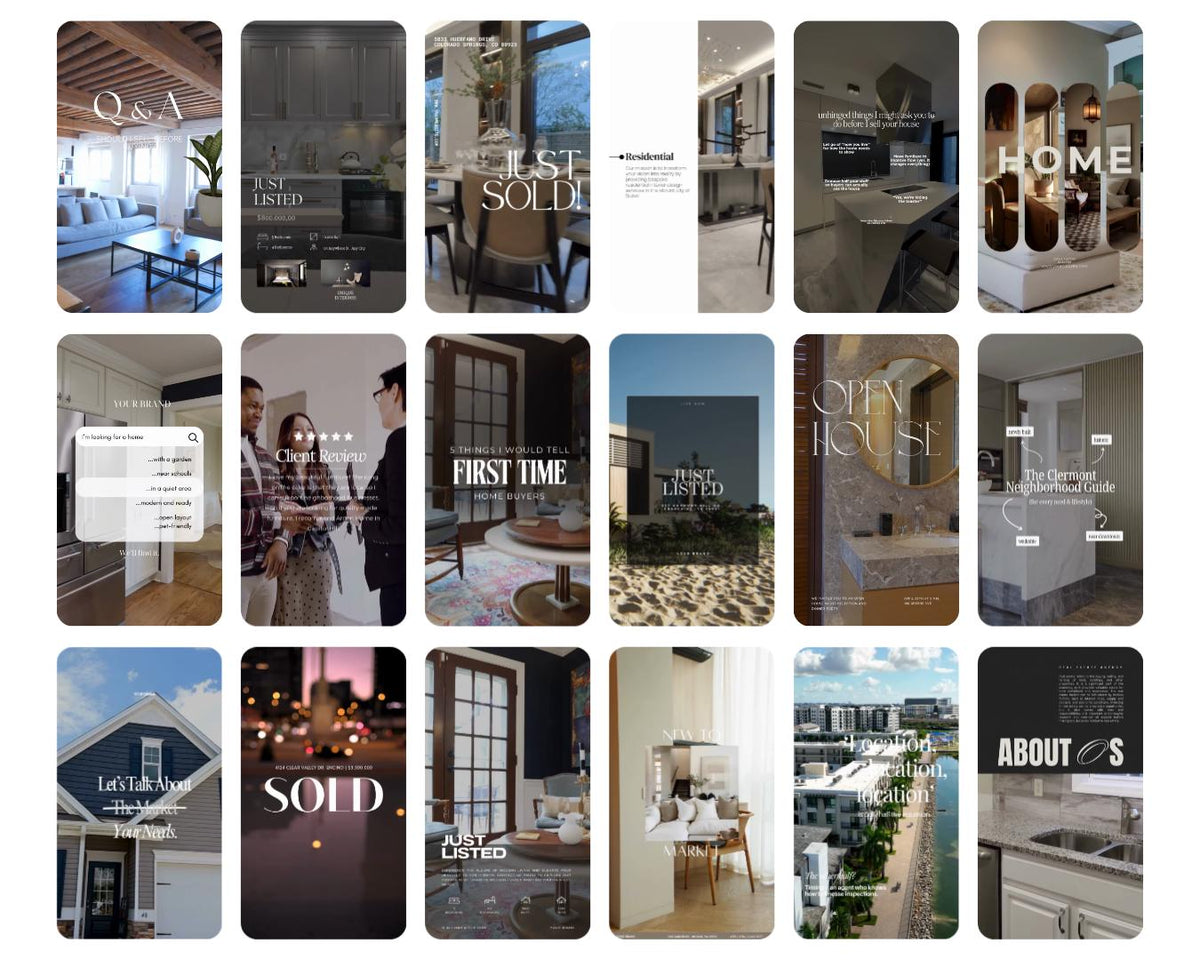 Real Estate Video Reel TikTok Canva Video Reels | Real Estate Social Media | Real Estate Marketing | Instagram Canva Template | Templates