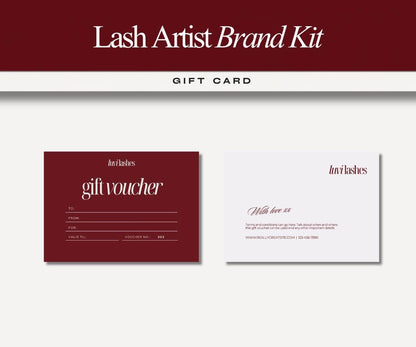 Lash Artist Branding Kit | Beauty Instagram Template | Branding Kit | Lash Tech Business | Burgundy Beauty Branding | Branding Bundle