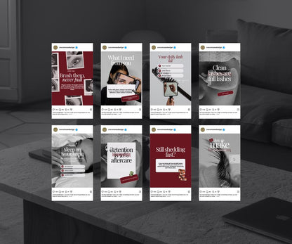 Lash Artist Branding Kit | Beauty Instagram Template | Branding Kit | Lash Tech Business | Burgundy Beauty Branding | Branding Bundle