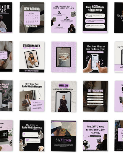 400+ Faceless Instagram Carousel Templates | Aesthetic Canva Social Media Kit | TikTok & IG Slides | PLR MRR Digital Product
