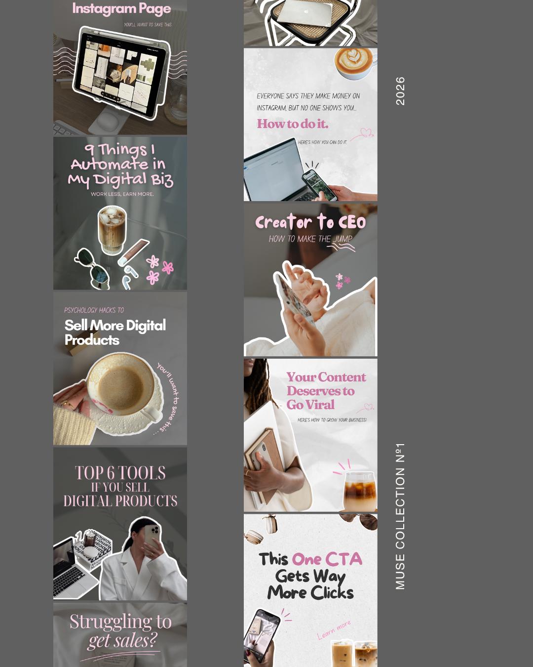 400+ Faceless Instagram Carousel Templates | Aesthetic Canva Social Media Kit | TikTok & IG Slides | PLR MRR Digital Product