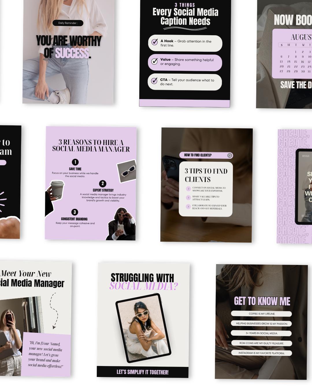 400+ Faceless Instagram Carousel Templates | Aesthetic Canva Social Media Kit | TikTok & IG Slides | PLR MRR Digital Product