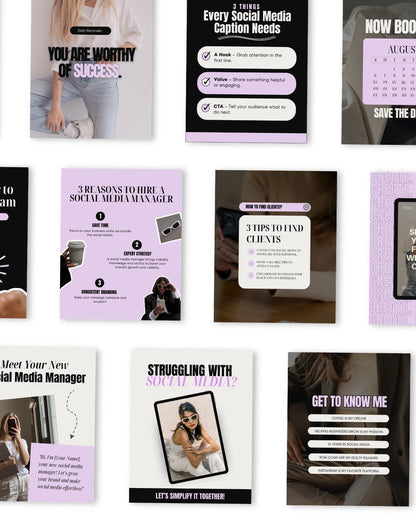 400+ Faceless Instagram Carousel Templates | Aesthetic Canva Social Media Kit | TikTok & IG Slides | PLR MRR Digital Product