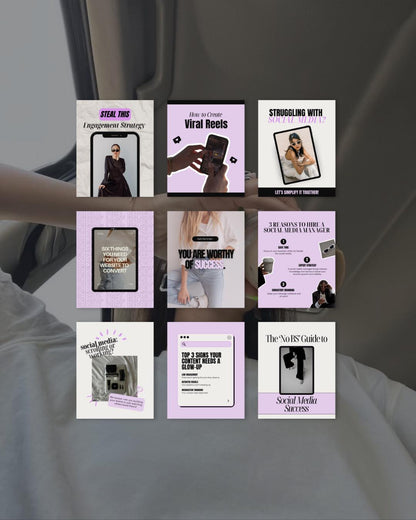 400+ Faceless Instagram Carousel Templates | Aesthetic Canva Social Media Kit | TikTok & IG Slides | PLR MRR Digital Product