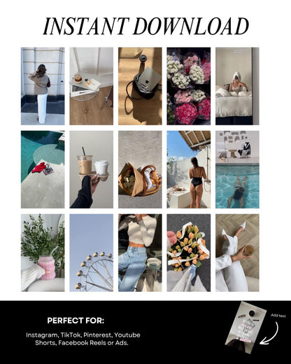 It Girl Aesthetic Videos and Reels for Faceless Digital Marketing of That Girl Lifestyle | Canva Templates |B Roll Stock Videos