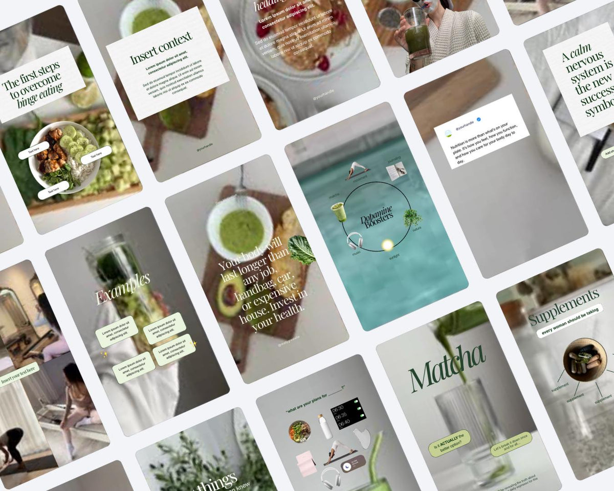 Viral Reel Templates for Wellness Coach | Instagram Reels for iOS | TikTok Vlog Video Templates | Editable Social Media | Canva Templates