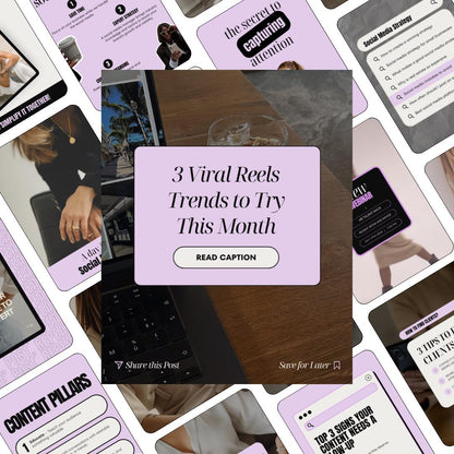 Bold Instagram Templates for Social Media Managers | Canva SMM Posts (Purple)