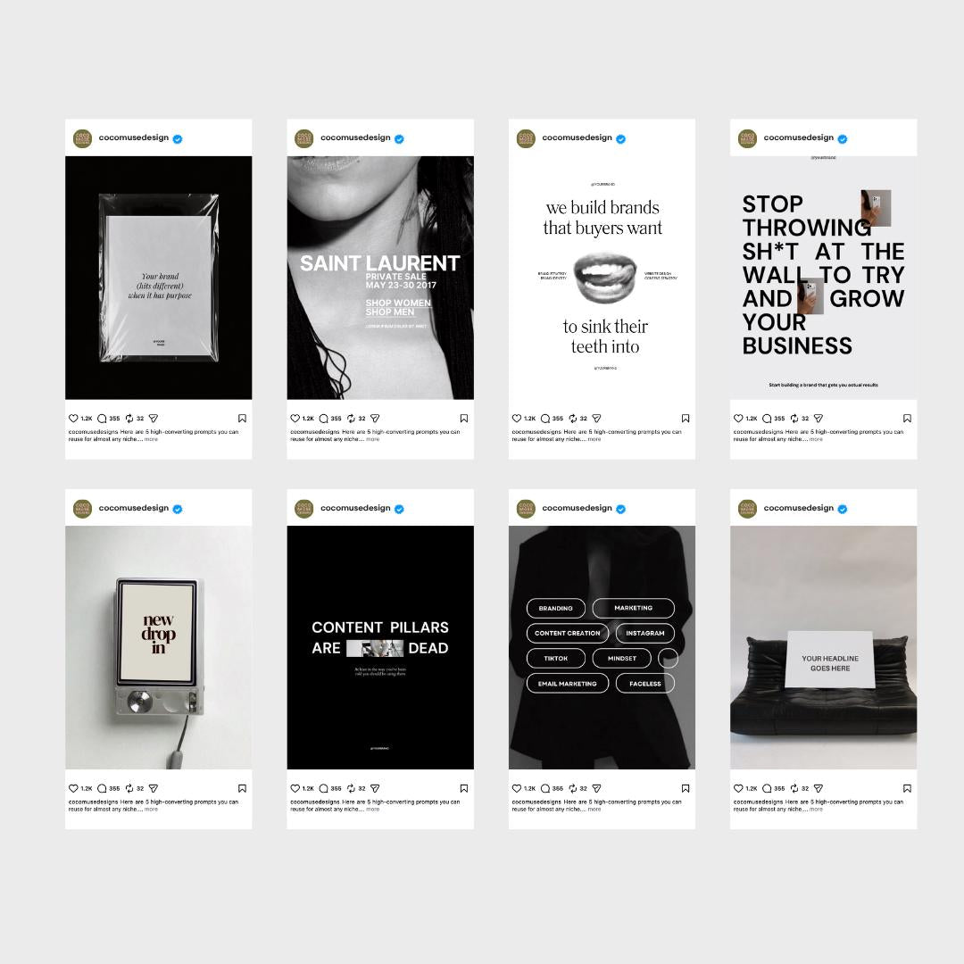 Social Media Manager Instagram Canva Templates | Editorial Social Media Kit (Digital Download)