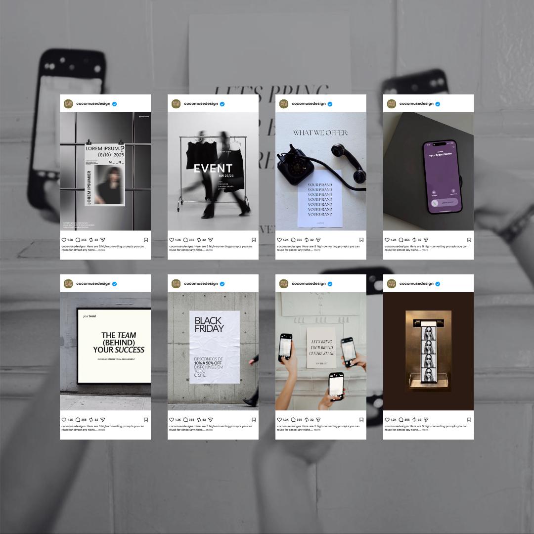 41 Ad Mockup Canva Templates | Instagram Post & Meta Ad Creative Templates | Static Ads, Scroll Stopping Social Media Marketing Kit