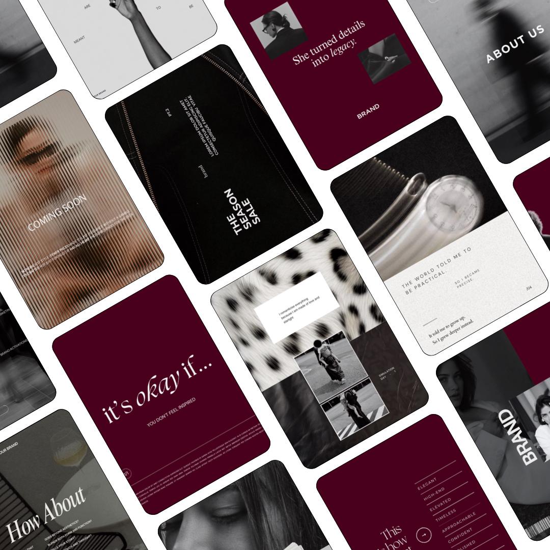 20 Editable Canva Instagram Templates, Moody Editorial Layouts (Digital Download)