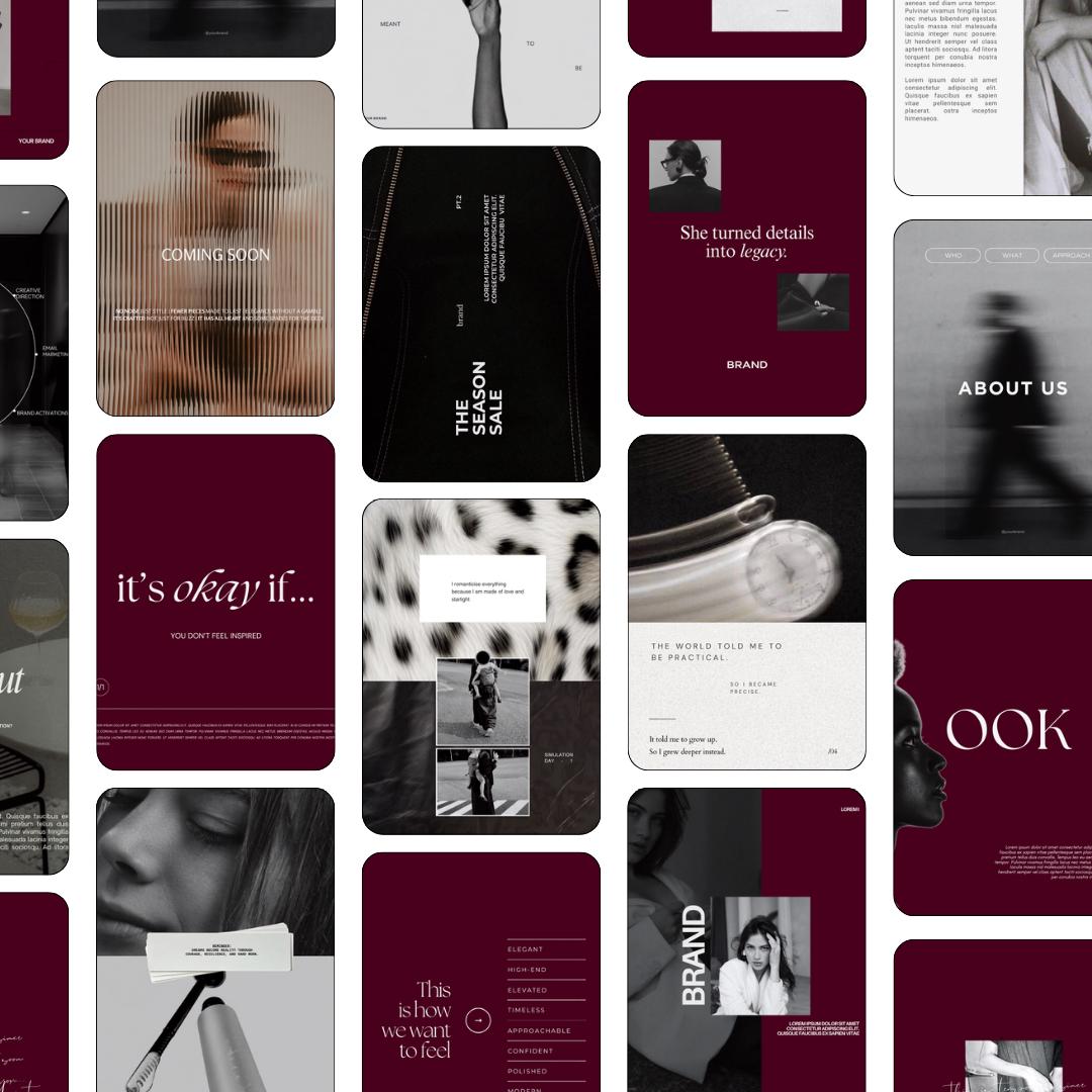 20 Editable Canva Instagram Templates, Moody Editorial Layouts (Digital Download)