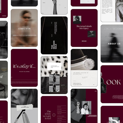 20 Editable Canva Instagram Templates, Moody Editorial Layouts (Digital Download)