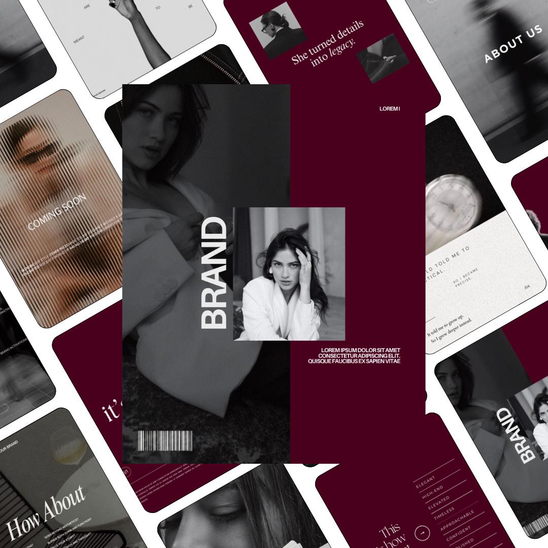 20 Editable Canva Instagram Templates, Moody Editorial Layouts (Digital Download)