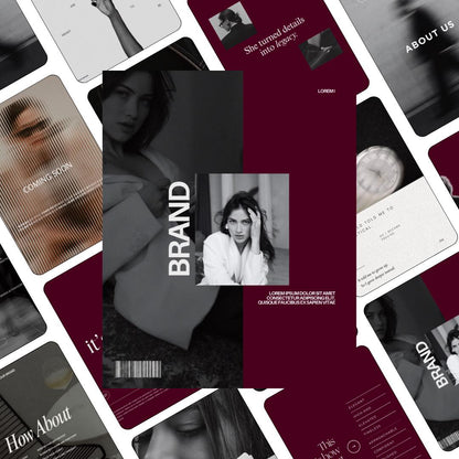 20 Editable Canva Instagram Templates, Moody Editorial Layouts (Digital Download)