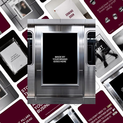 Editorial Instagram Templates Canva, Editable Social Media Templates for Business, Luxury Aesthetic Instagram Post, Burgundy