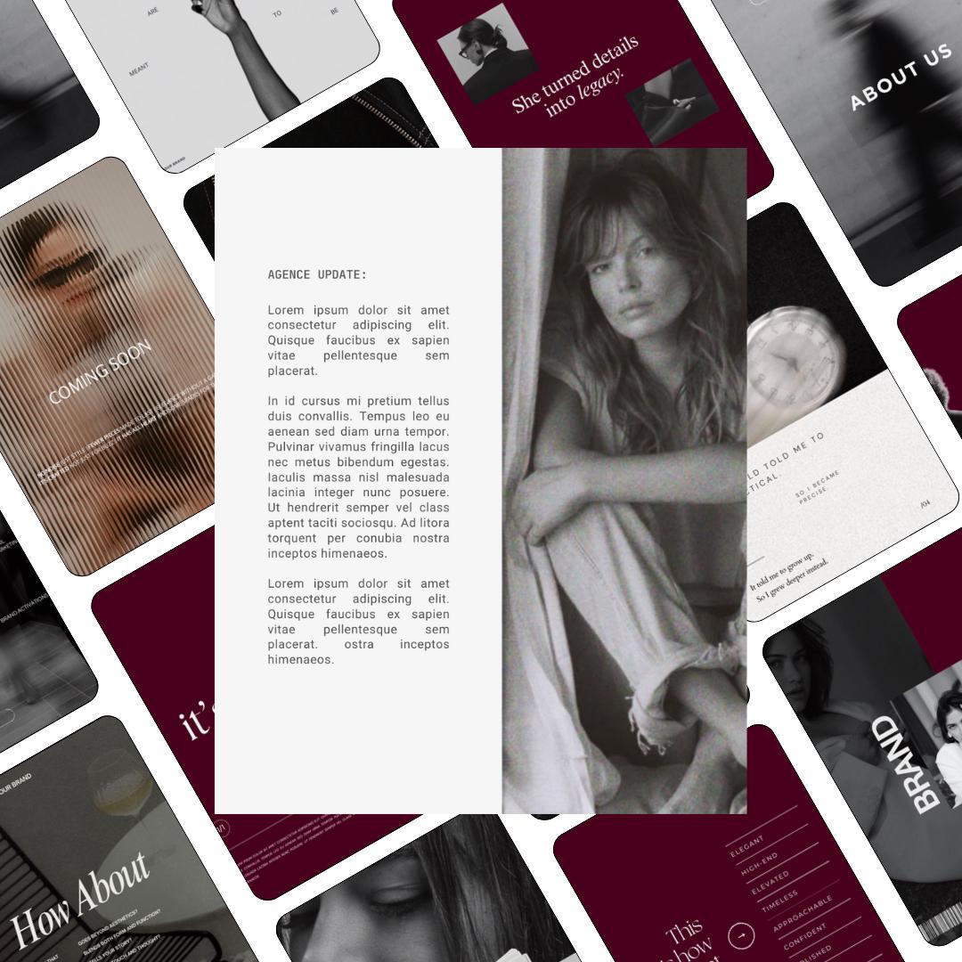Editorial Instagram Templates Canva, Editable Social Media Templates for Business, Luxury Aesthetic Instagram Post, Burgundy