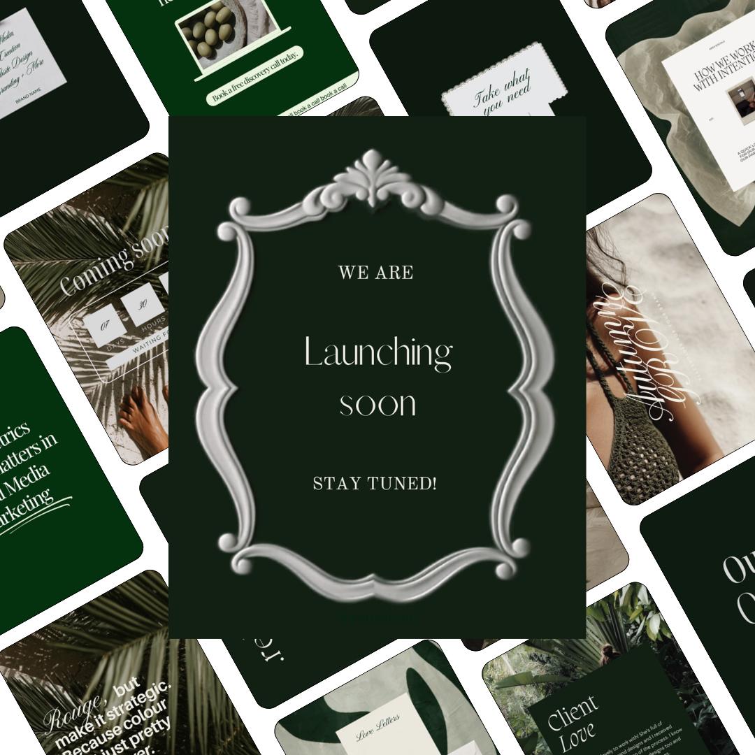 Editorial Green Instagram Templates, Canva Social Media Kit (Digital Download)
