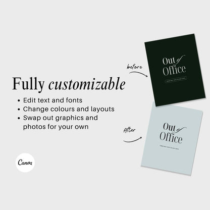 Editorial Green Instagram Templates, Canva Social Media Kit (Digital Download)