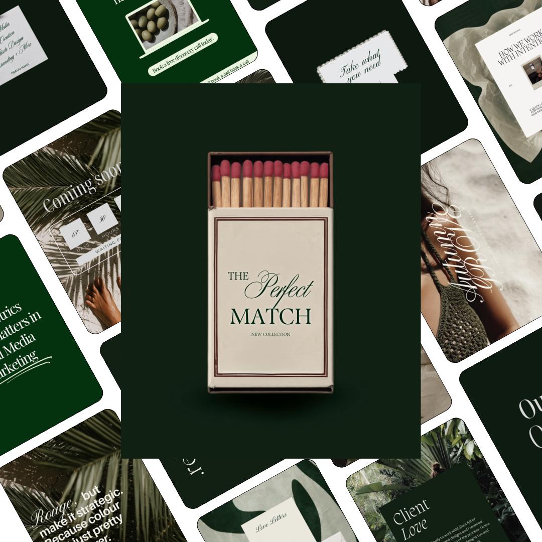 Aesthetic Green Instagram Templates Canva, Pinterest Inspired Social Media Post Templates, Bold Content Creator Kit, Modern Feed Designs