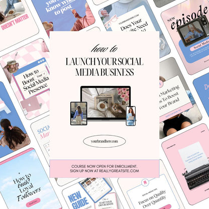 Instagram Canva Template Bundle | Pastel Social Media Templates | Content Creator Posts | Social Media Manager Canva Pack