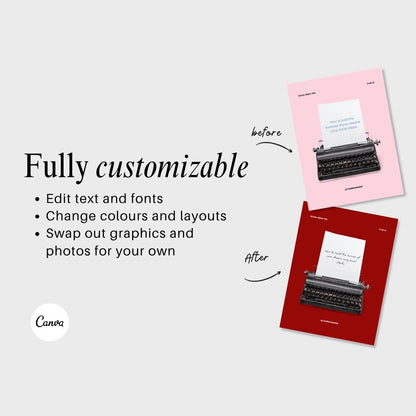 Instagram Canva Template Bundle | Pastel Social Media Templates | Content Creator Posts | Social Media Manager Canva Pack