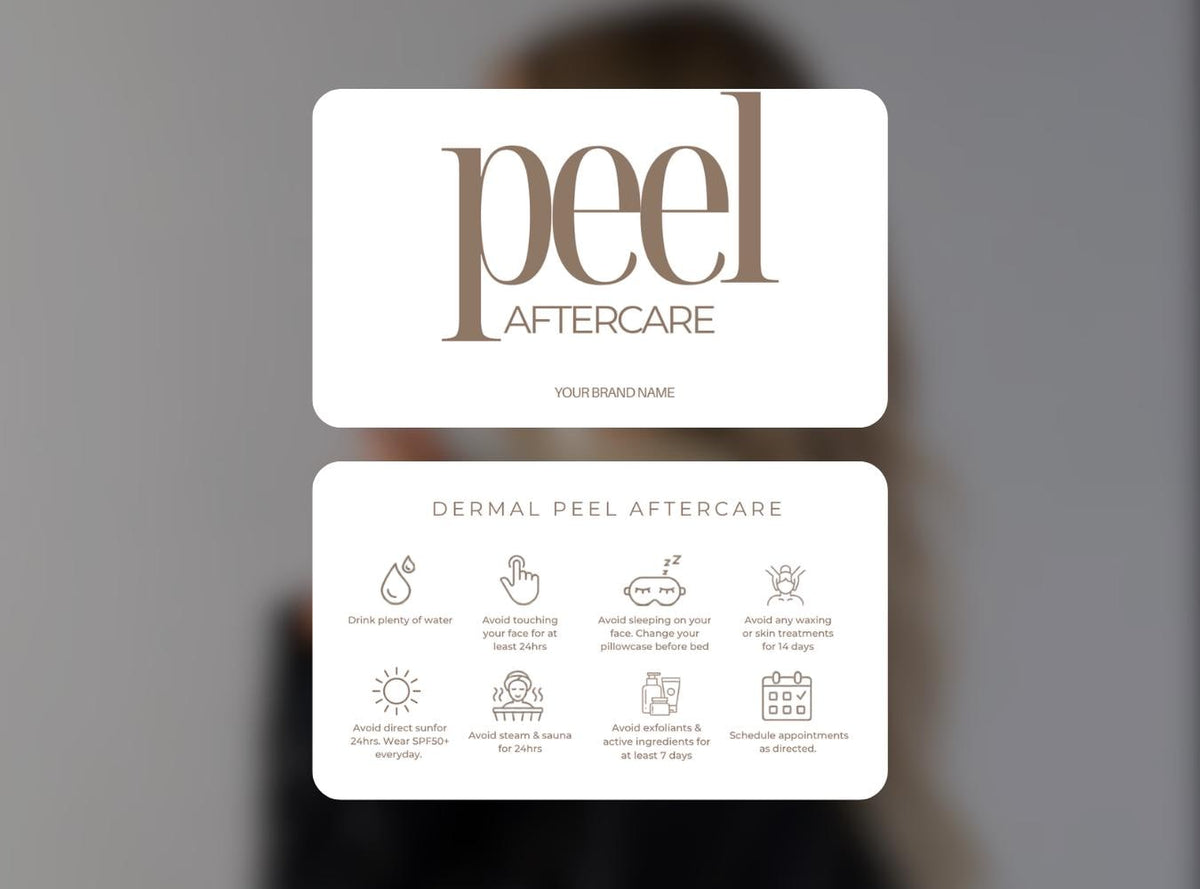 Aftercare Card Bundle Canva Template | Editable Beauty Aftercare Cards | Salon Aftercare Instructions | Esthetician Client Card Printable