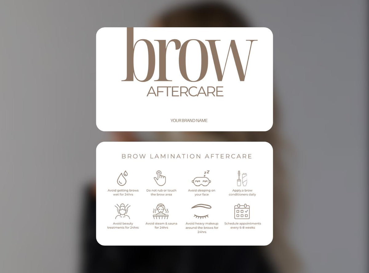 Aftercare Card Bundle Canva Template | Editable Beauty Aftercare Cards | Salon Aftercare Instructions | Esthetician Client Card Printable