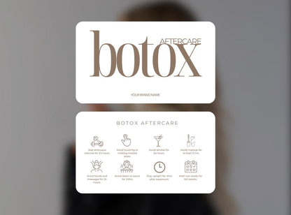 Aftercare Card Bundle | Post care Card for Salon Clients | Editable Printable Salon Template | Beauty Business Cards, Editable Canva