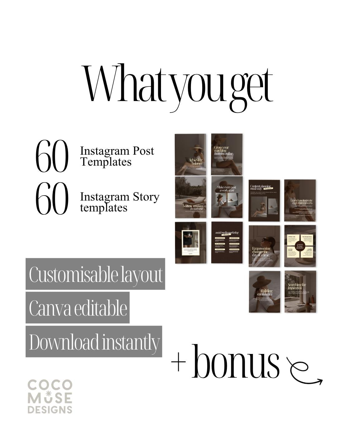 SMM Coaching Instagram Templates, Social Media Manager Kit, IG Carousel Posts (Digital Download)