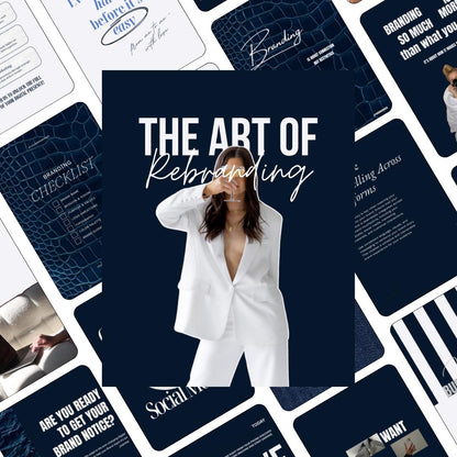 Navy Blue 2026 Instagram Templates | Aesthetic Canva Templates for Any Niche | Editable Social Media Templates | editorial IG Modern Feed