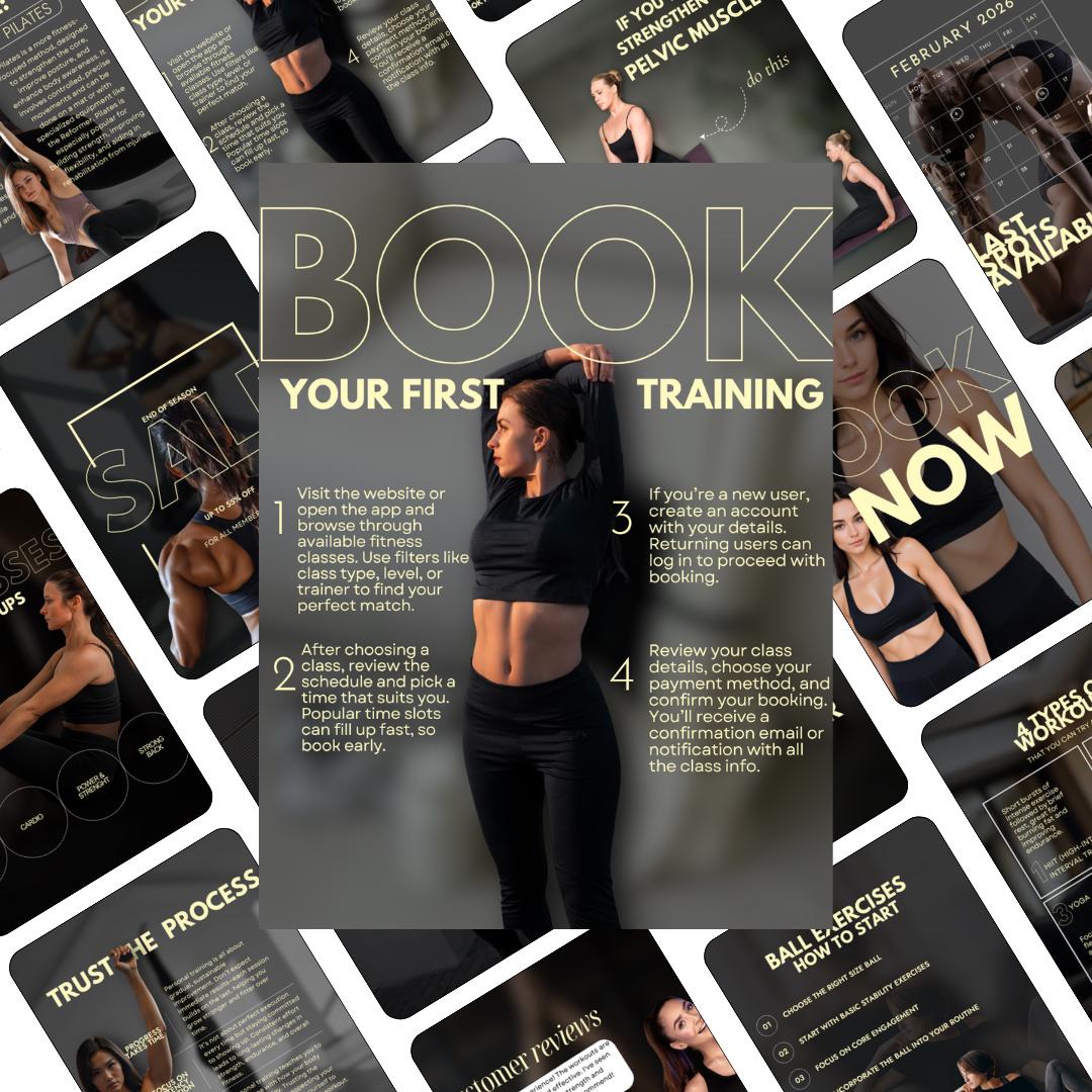 Fitness Coach Canva Templates | Personal Trainer Instagram Posts | PT Social Media Branding | Gym IG Pack | 100 templates