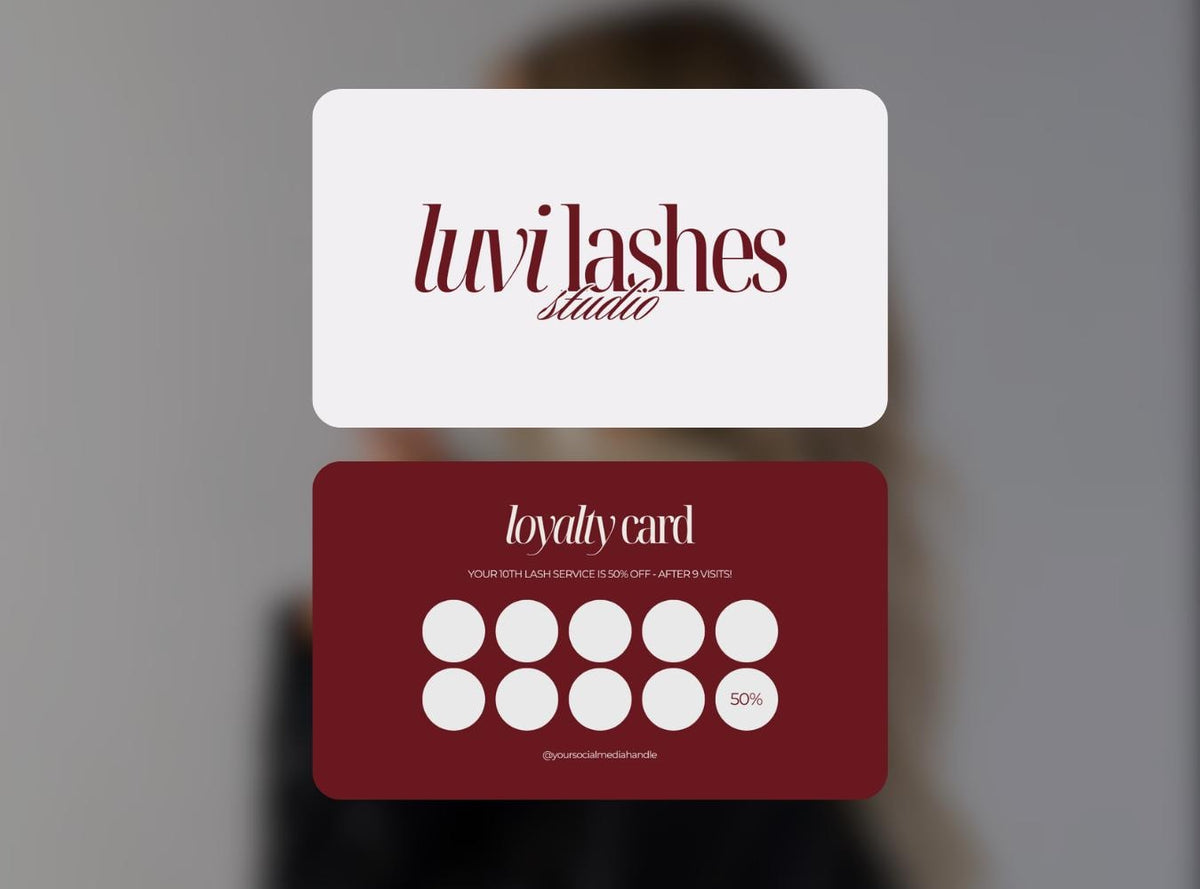 Beauty Loyalty Card Template, Salon Rewards Card, Nail Lash Hair Loyalty Card, Editable Canva Business Card, Digital Download