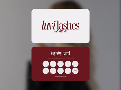 Beauty Loyalty Card Template, Salon Rewards Card, Nail Lash Hair Loyalty Card, Editable Canva Business Card, Digital Download