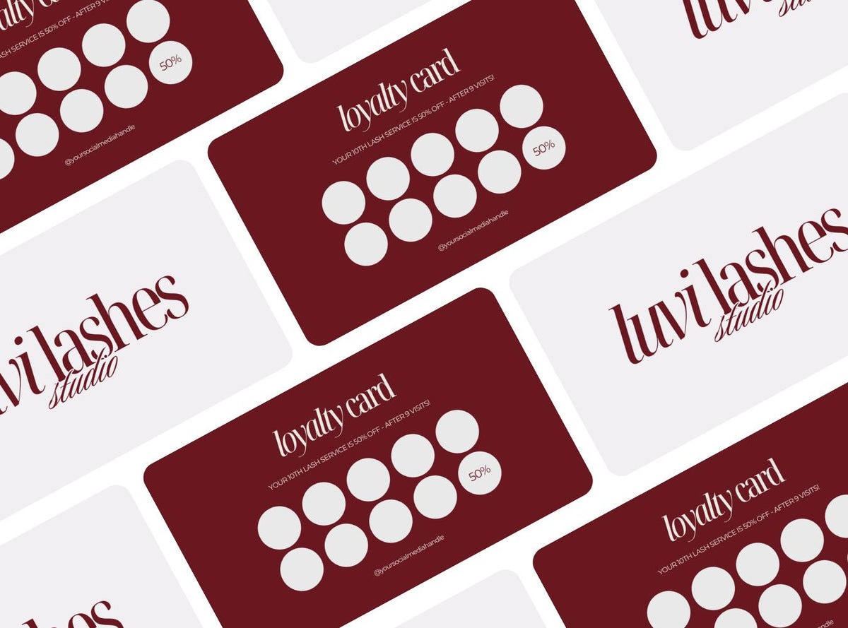 Beauty Loyalty Card Template, Salon Rewards Card, Nail Lash Hair Loyalty Card, Editable Canva Business Card, Digital Download