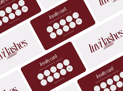 Beauty Loyalty Card Template, Salon Rewards Card, Nail Lash Hair Loyalty Card, Editable Canva Business Card, Digital Download