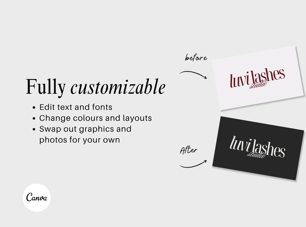 Beauty Loyalty Card Template, Salon Rewards Card, Nail Lash Hair Loyalty Card, Editable Canva Business Card, Digital Download