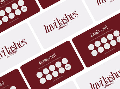 Beauty Loyalty Card Template, Salon Rewards Card, Nail Lash Hair Loyalty Card, Editable Canva Business Card, Digital Download