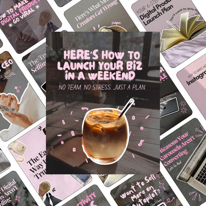 Pink Instagram Carousel Cover Templates | Canva Social Media Posts (Digital Download)