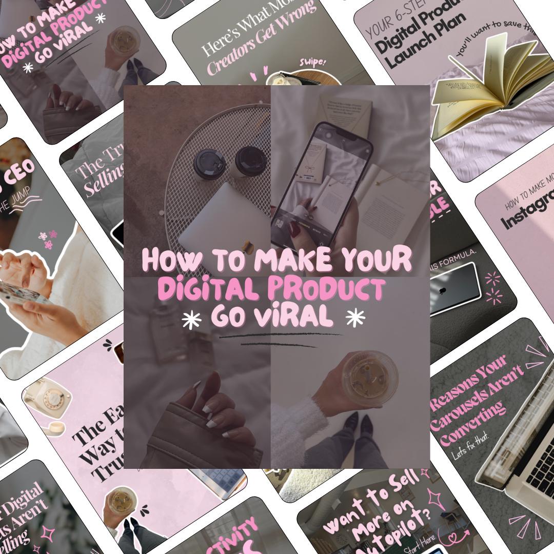 Pink Instagram Carousel Cover Templates | Canva Social Media Posts (Digital Download)
