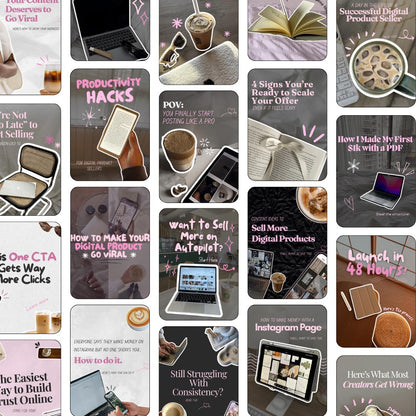 Pink Instagram Carousel Cover Templates | Canva Social Media Posts (Digital Download)