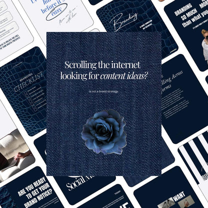 Navy Blue 2026 Instagram Templates | Aesthetic Canva Templates for Any Niche | Editable Social Media Templates | editorial IG Modern Feed