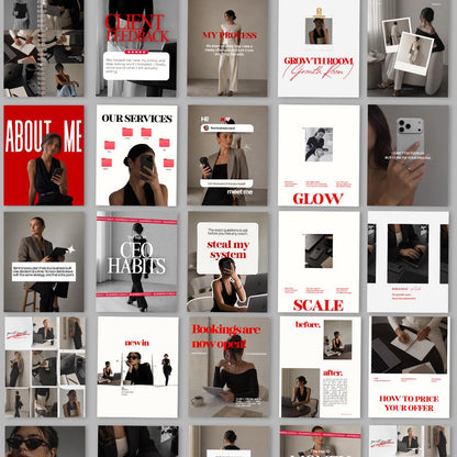 Business Coach Instagram Templates, Editable Canva Social Media Branding (25 Posts)
