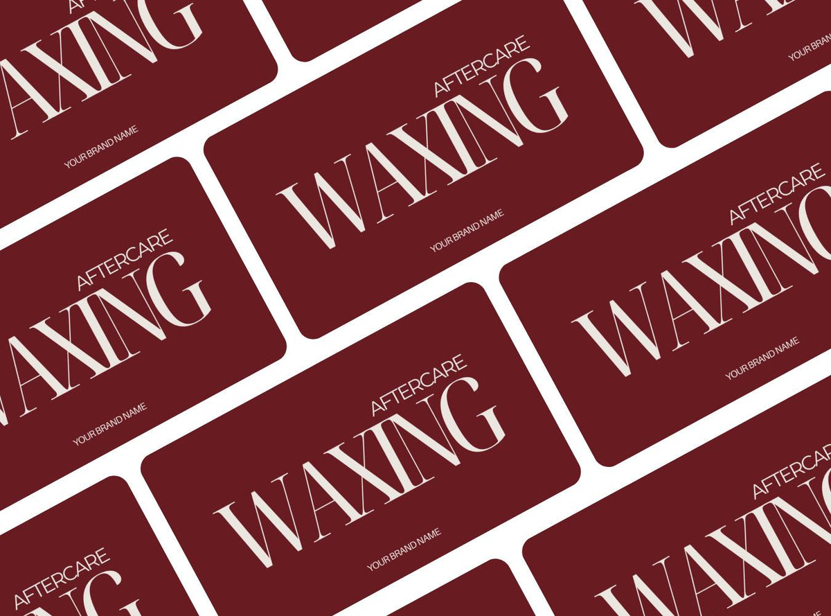Waxing Aftercare Cards | Waxing Care Card for Clients | Editable Printable Salon Template | Beauty Business Card