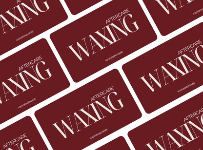 Waxing Aftercare Cards | Waxing Care Card for Clients | Editable Printable Salon Template | Beauty Business Card