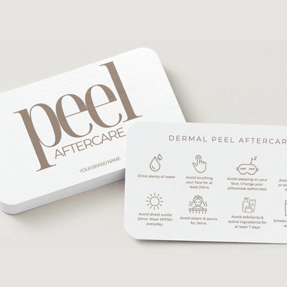 Dermal Peel Aftercare Card Template, Editable Canva Aftercare Instructions for Estheticians, Skin Clinic Client Care Card, Printable