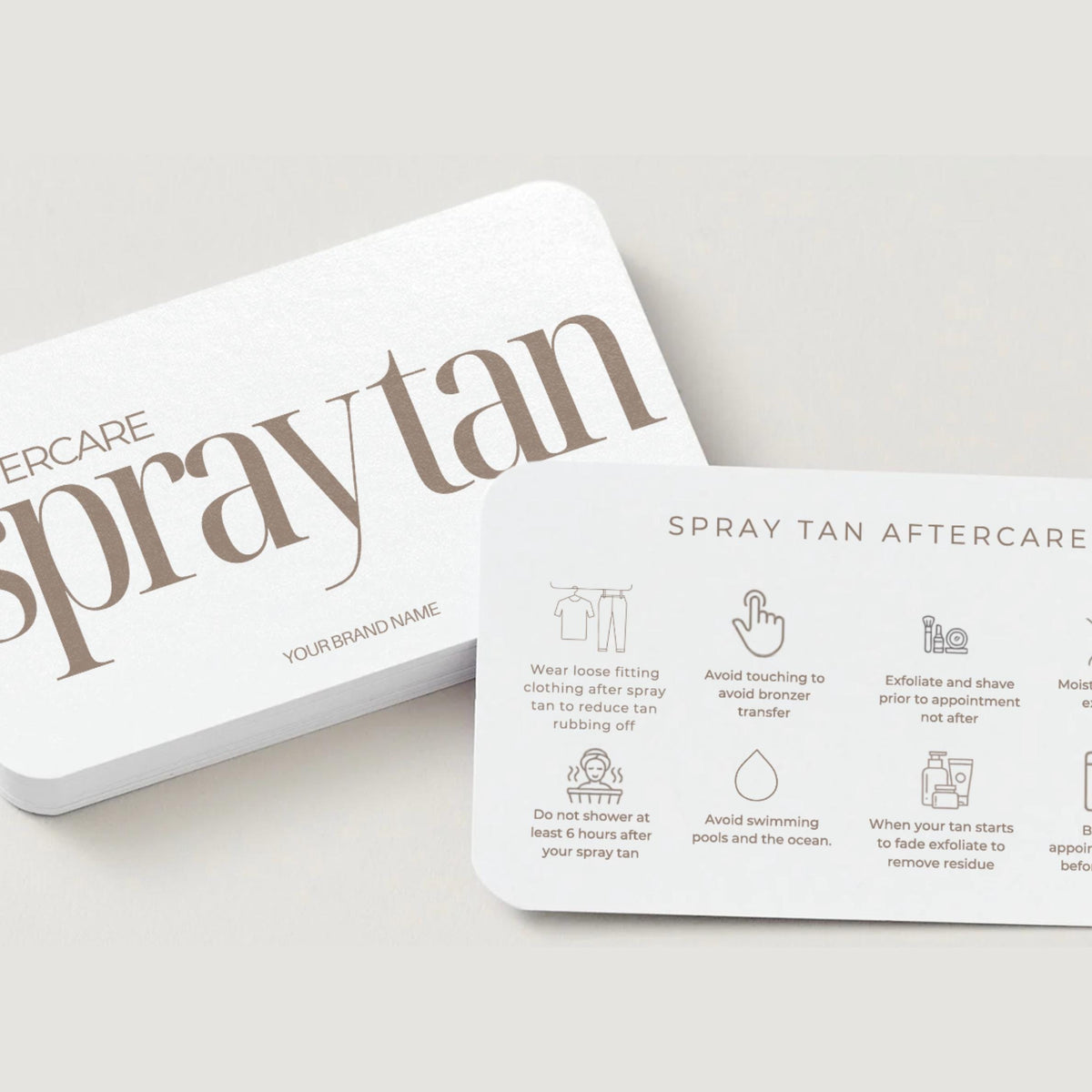 Spray Tan Aftercare Card Template, Editable Canva Aftercare Instructions for Tanning Technicians, Salon Client Care Card, Printable